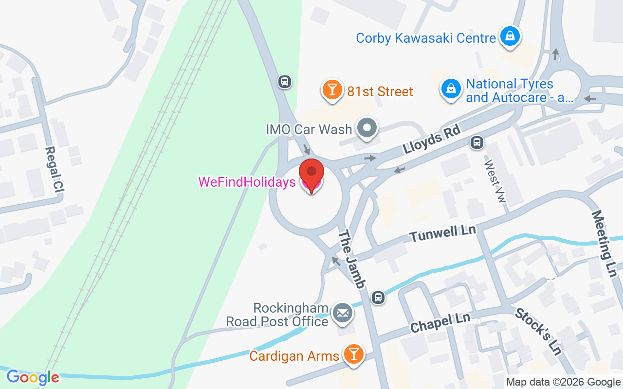 Map showing the location of The Platinum Lounge Hair Salon, Corby