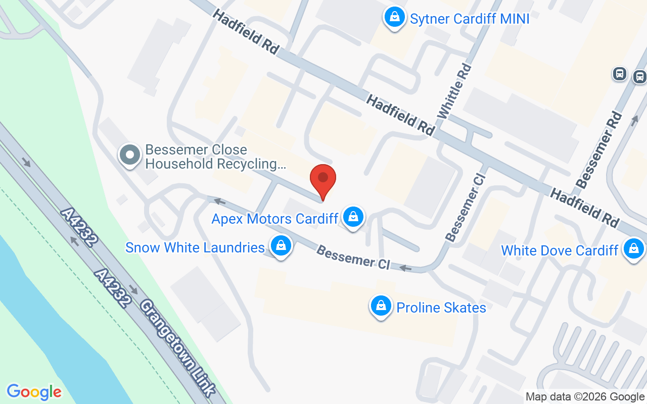 Map showing the location of Vicki Clarke Cosmetics – Beauty School Cardiff
