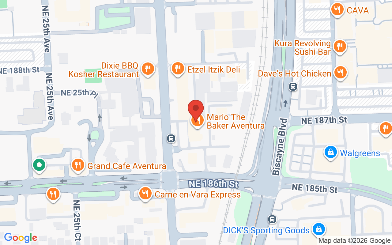 Map showing the location of Barberella Miami