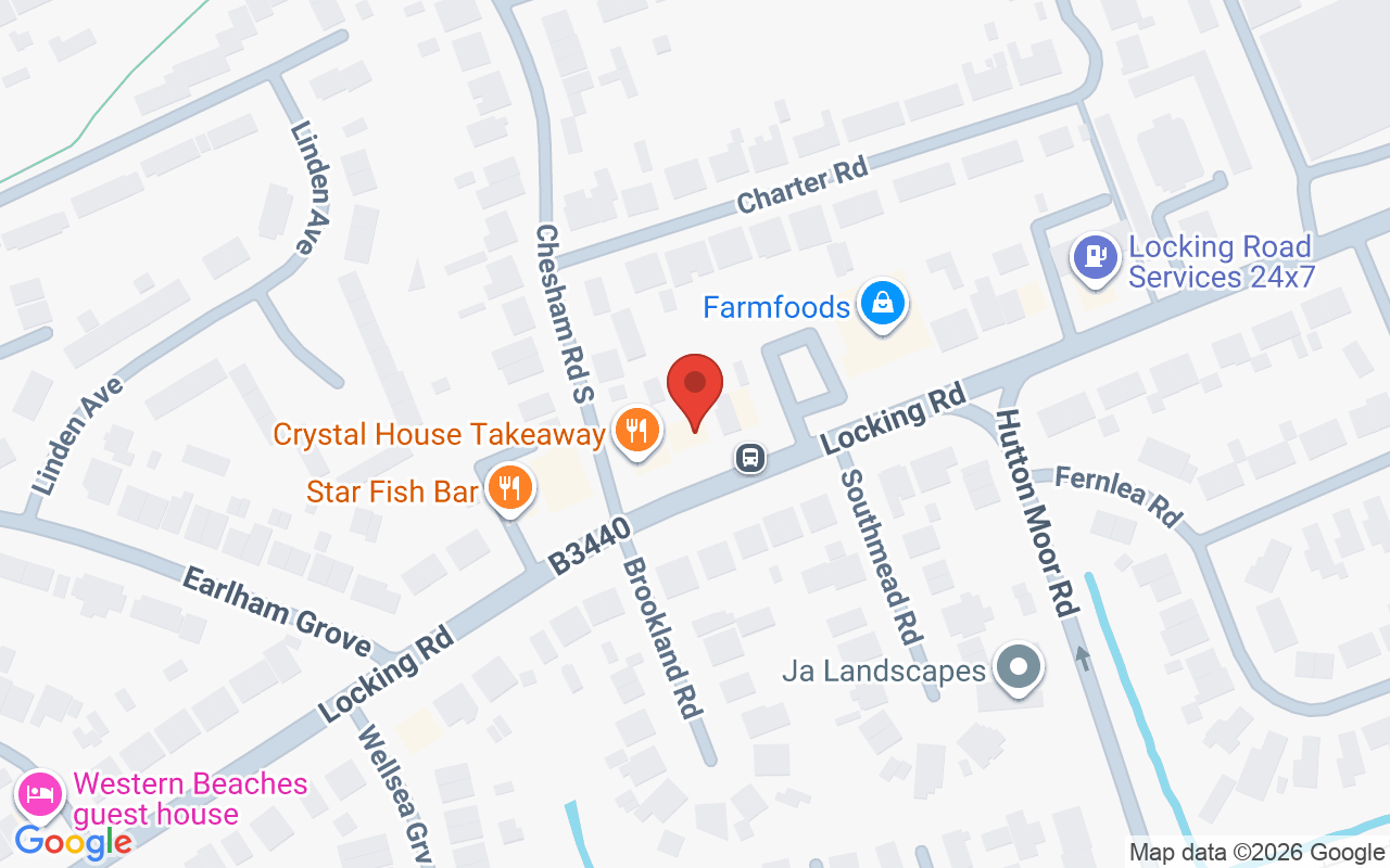 Map showing the location of Beauty Oasis Spa Weston-Super-Mare