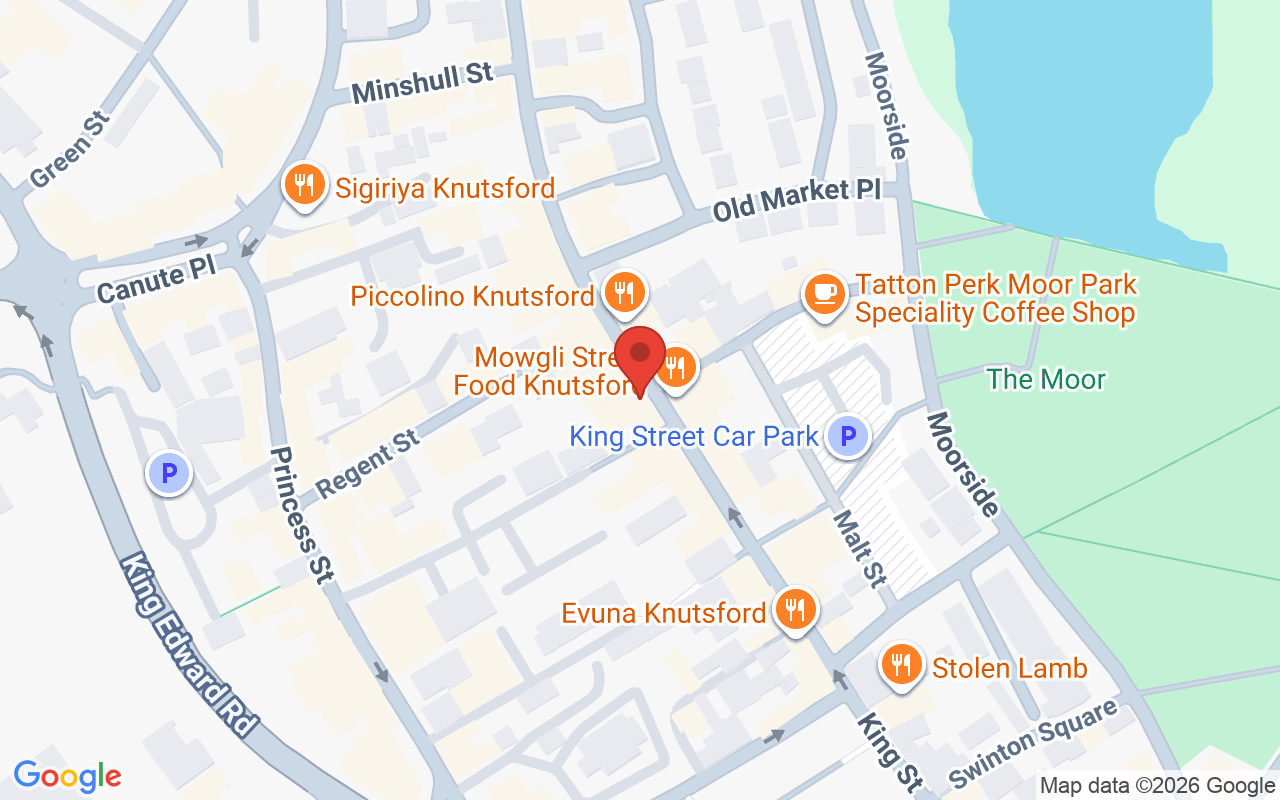 Map showing the location of Knutsford Hairdressing Salon
