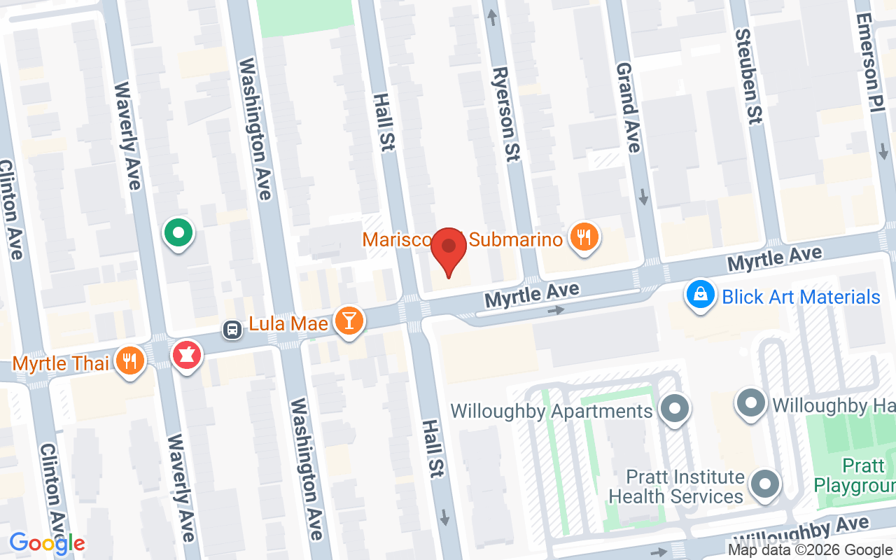 Map showing the location of Hair & Co BKLYN