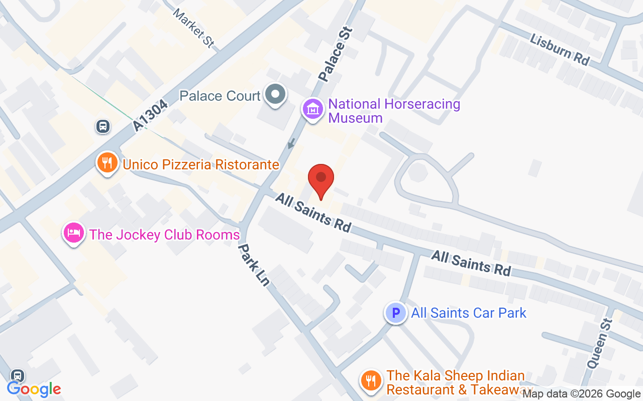 Map showing the location of The Suffolk Academy of Beauty, Newmarket Suffolk