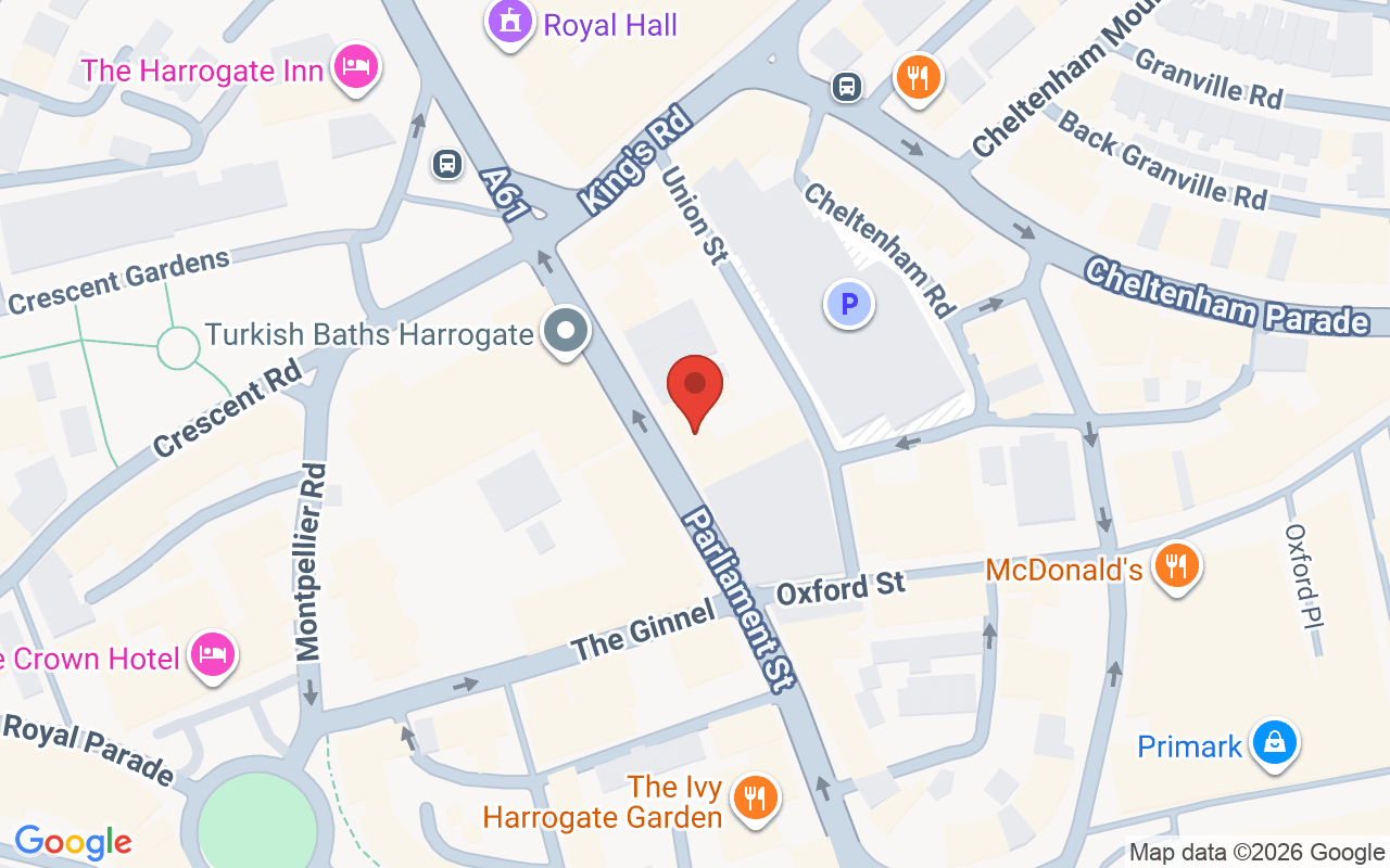 Map showing the location of Peter Gotthard Hairdressing