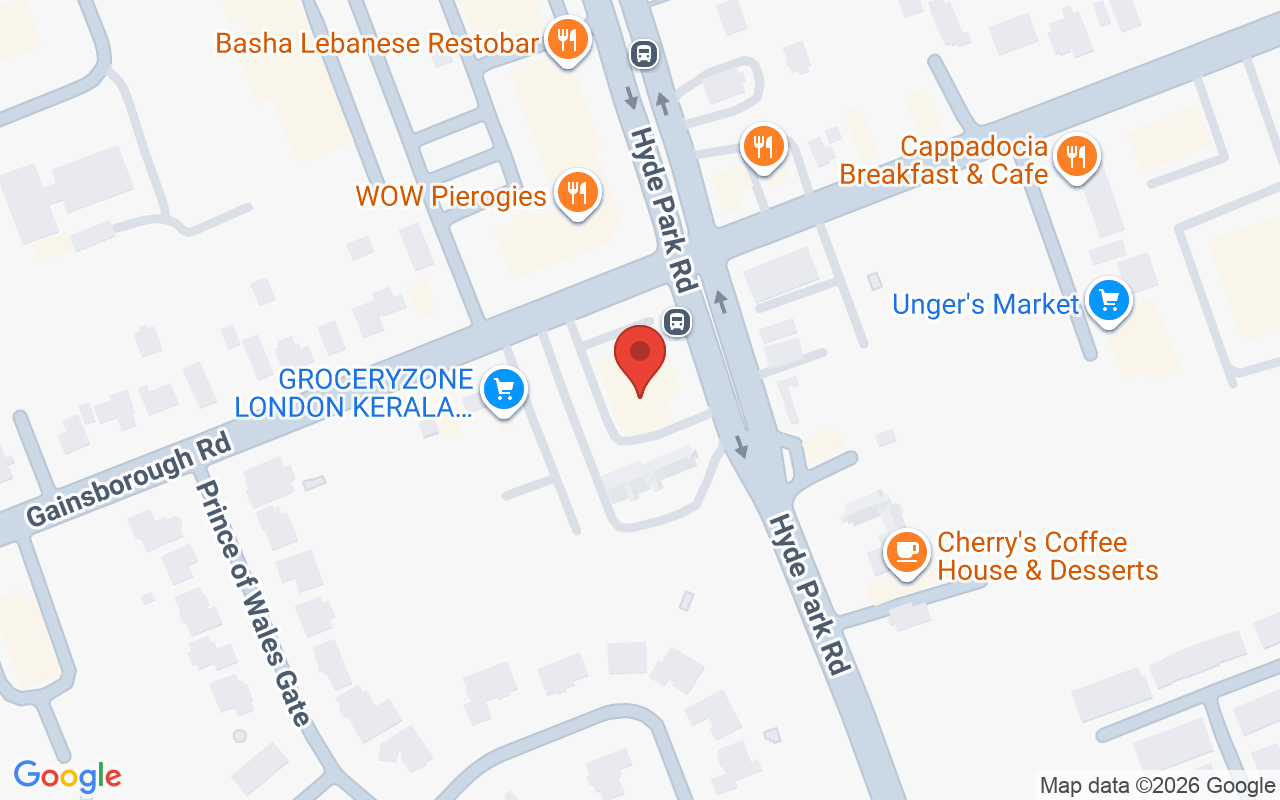 Map showing the location of Live Love Lash London