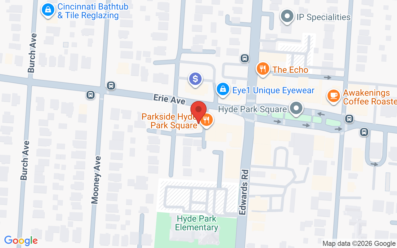 Map showing the location of Lovisa Salon Hyde Park Cincinnati