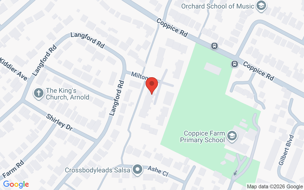 Map showing the location of Ravenshead Beauty Salon