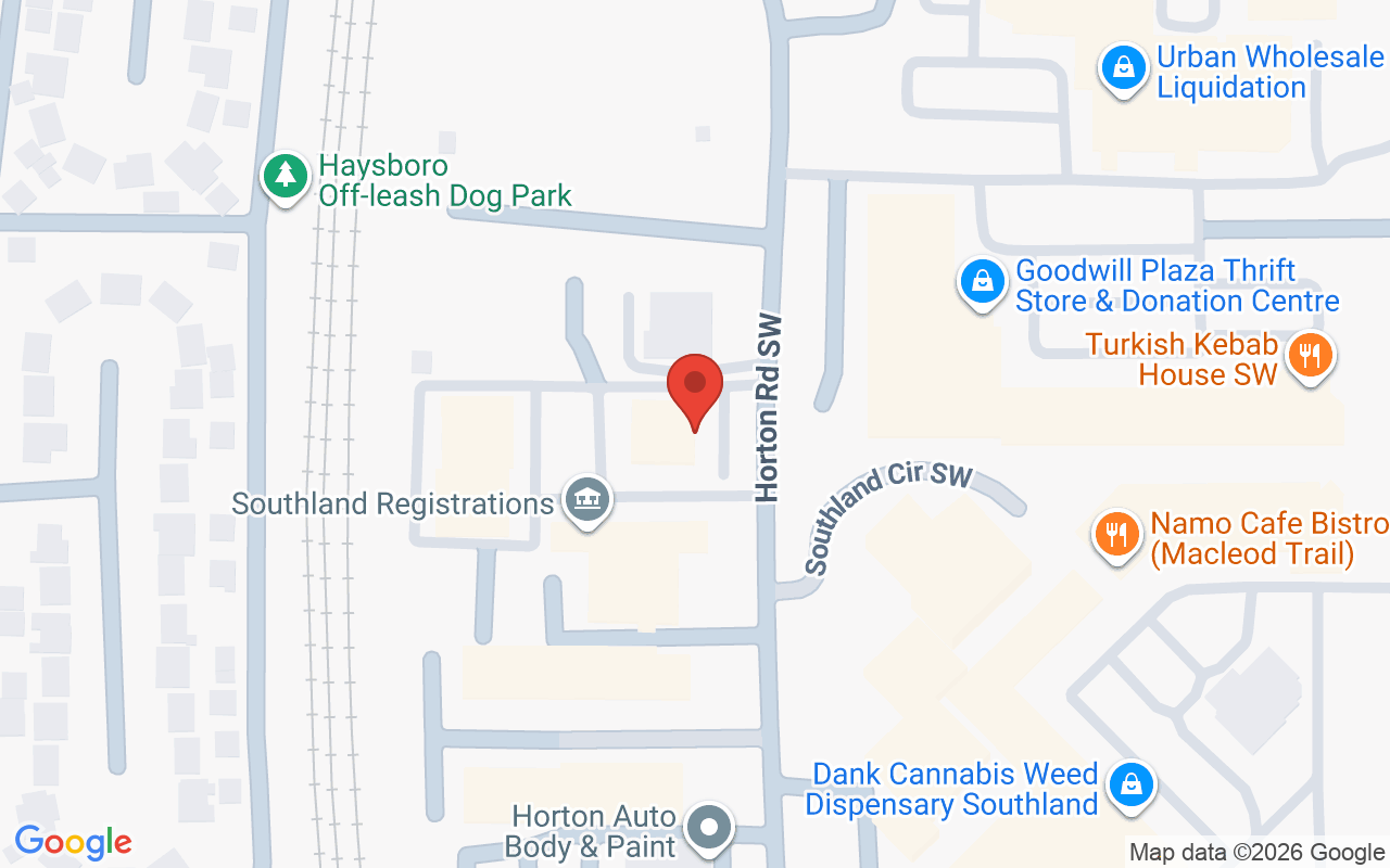 Map showing the location of Q Medi Spa – South Calgary