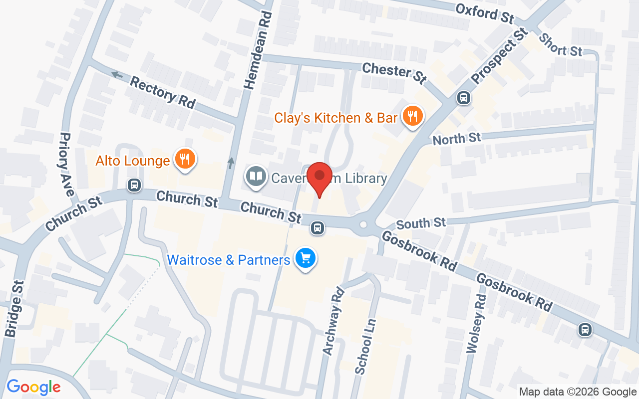 Map showing the location of Roland’s Hair Salon Caversham Reading