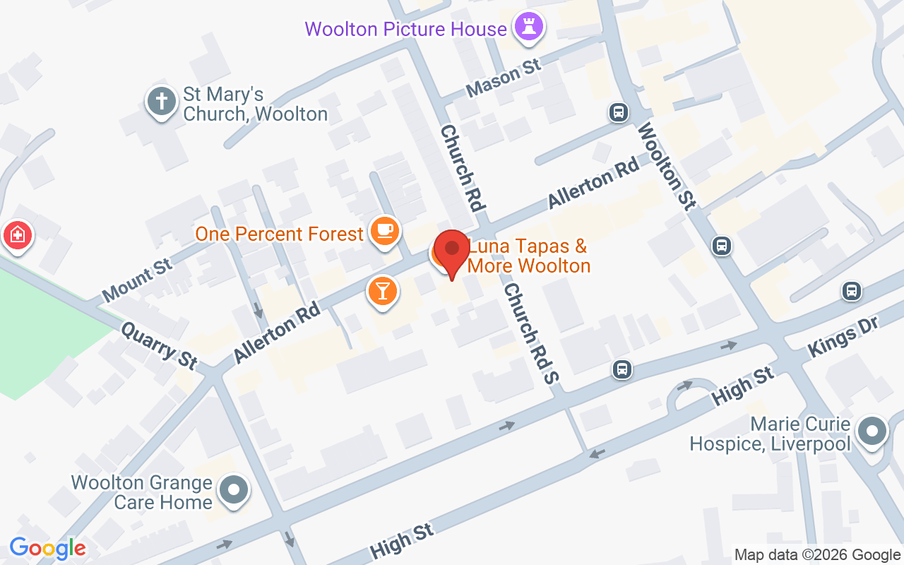 Map showing the location of Maria Morrisroe Liverpool