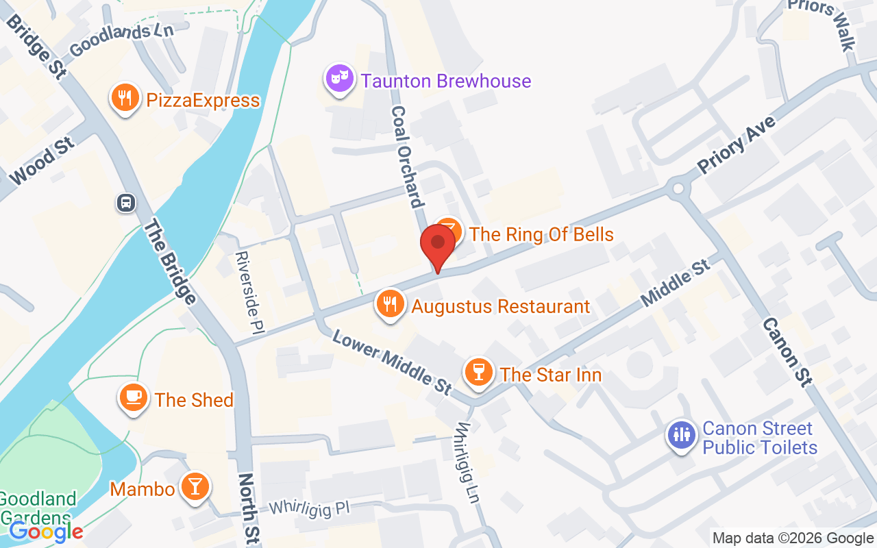 Map showing the location of Combers Inside-Out Hairdressing