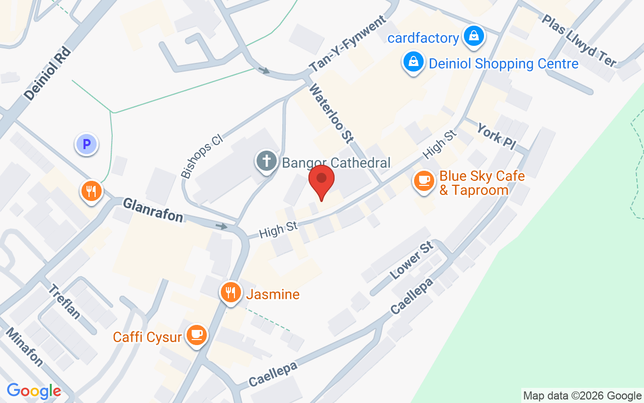 Map showing the location of The Hair Bar