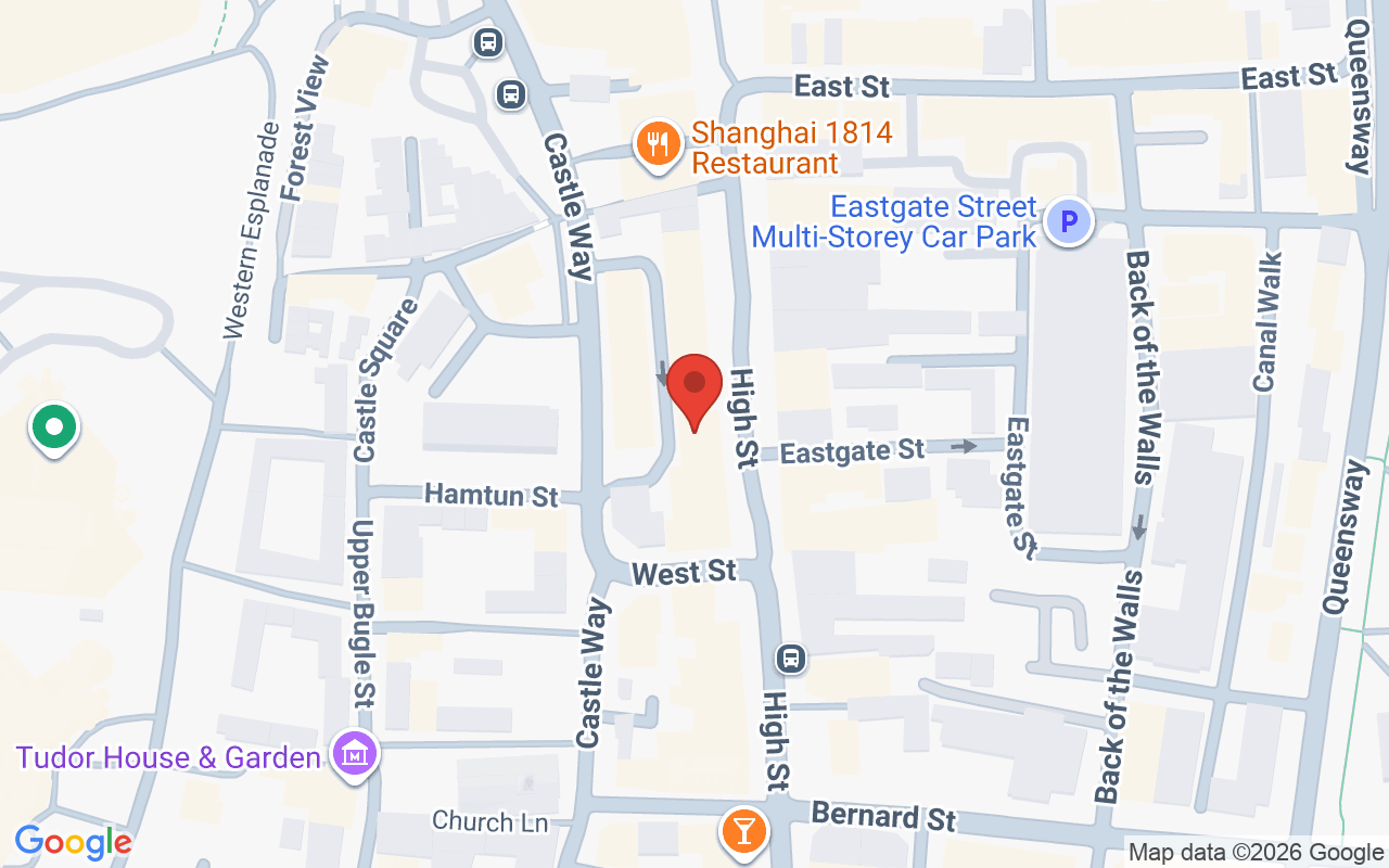 Map showing the location of Southamptons Anti-Wrinkle Experts