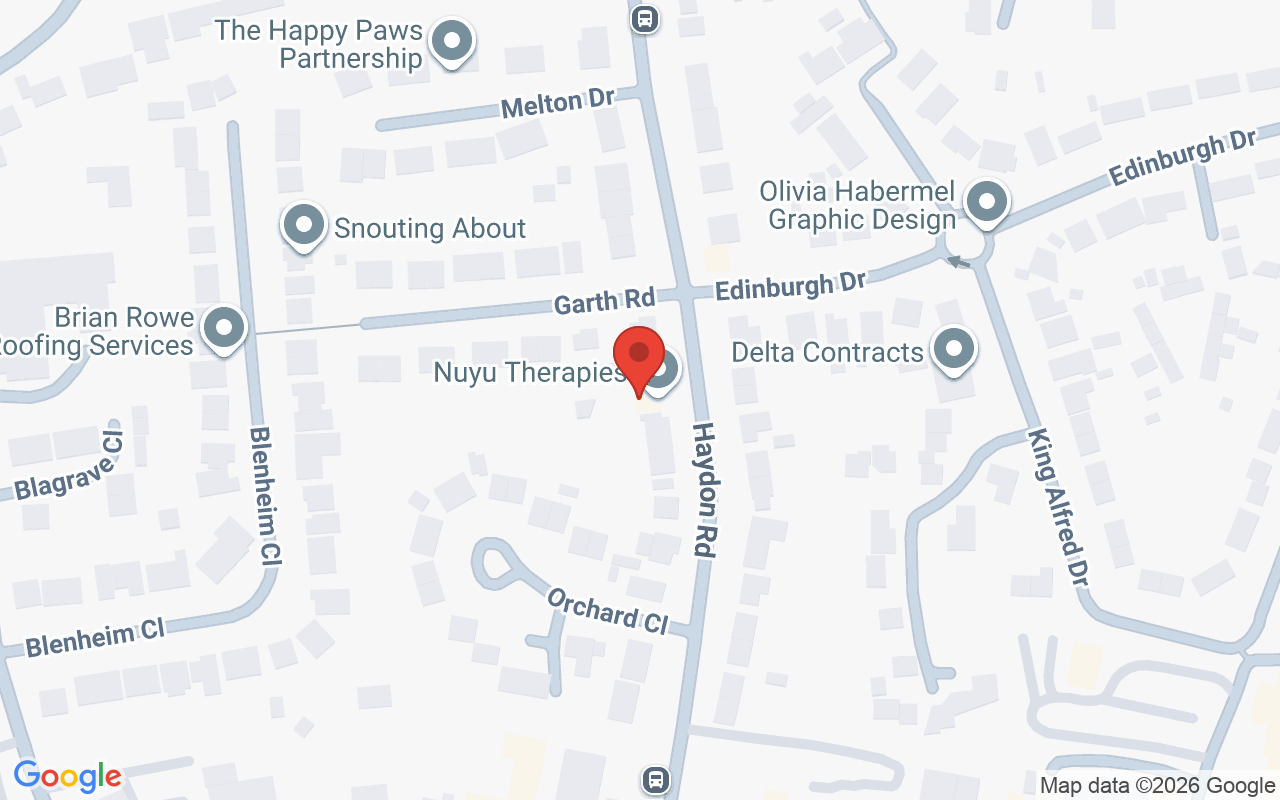Map showing the location of Luminate Wellness, Didcot