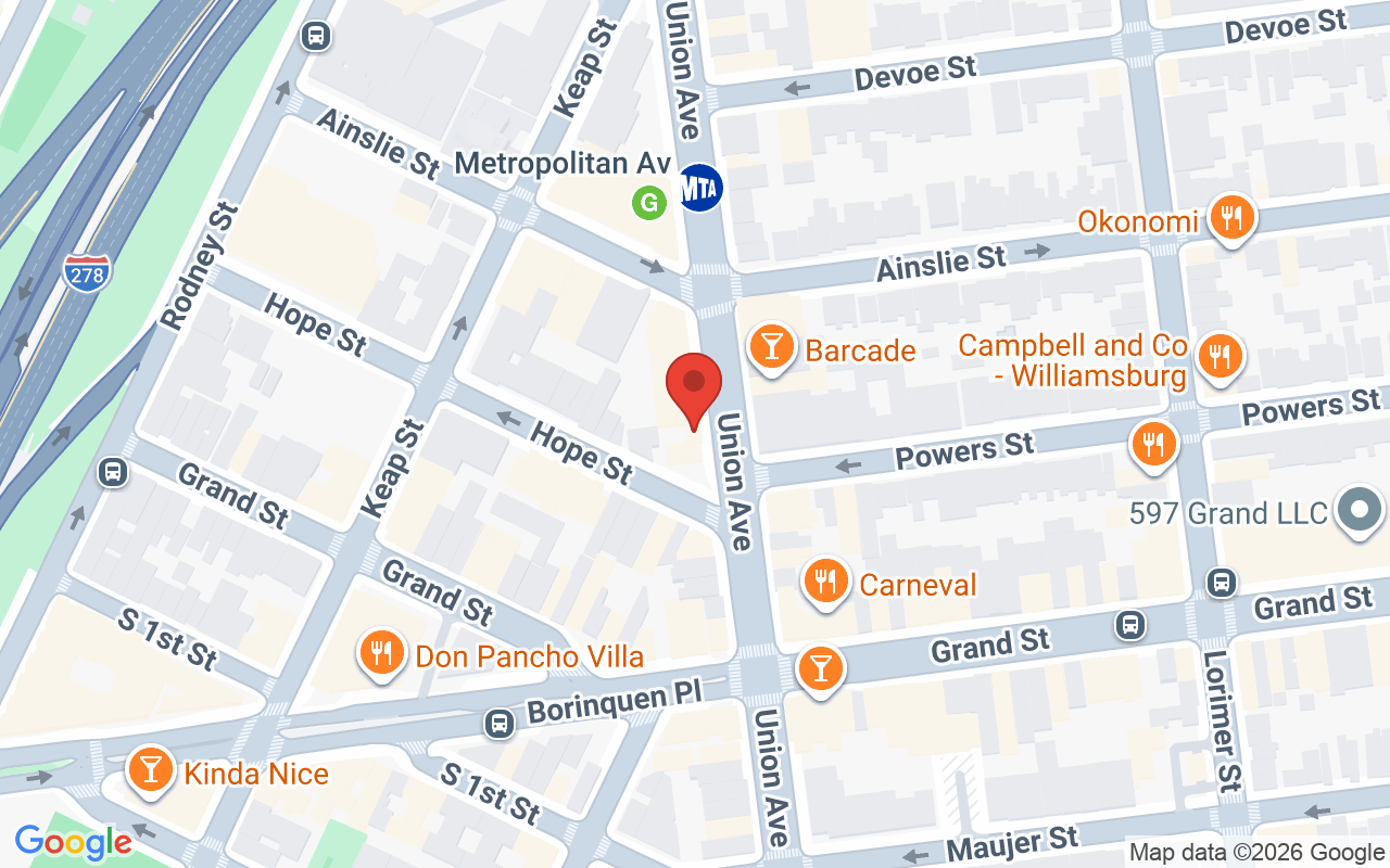 Map showing the location of Allure Wigs Inc at ORO Salon