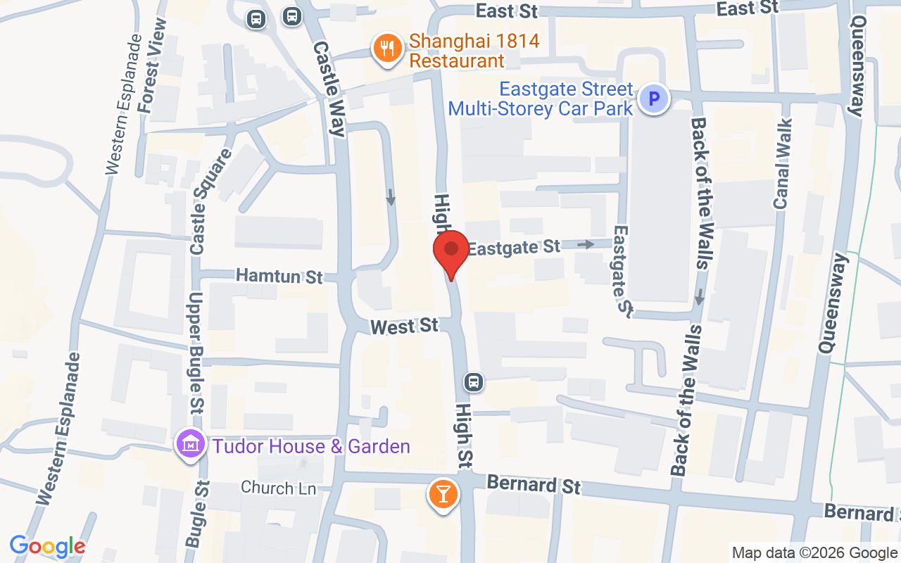 Map showing the location of Southampton Dermal Filler Experts