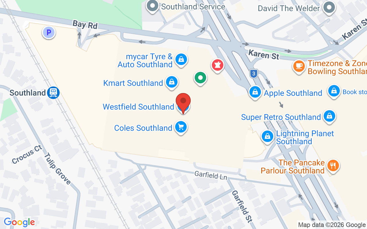 Map showing the location of Sunny Boutique Southland