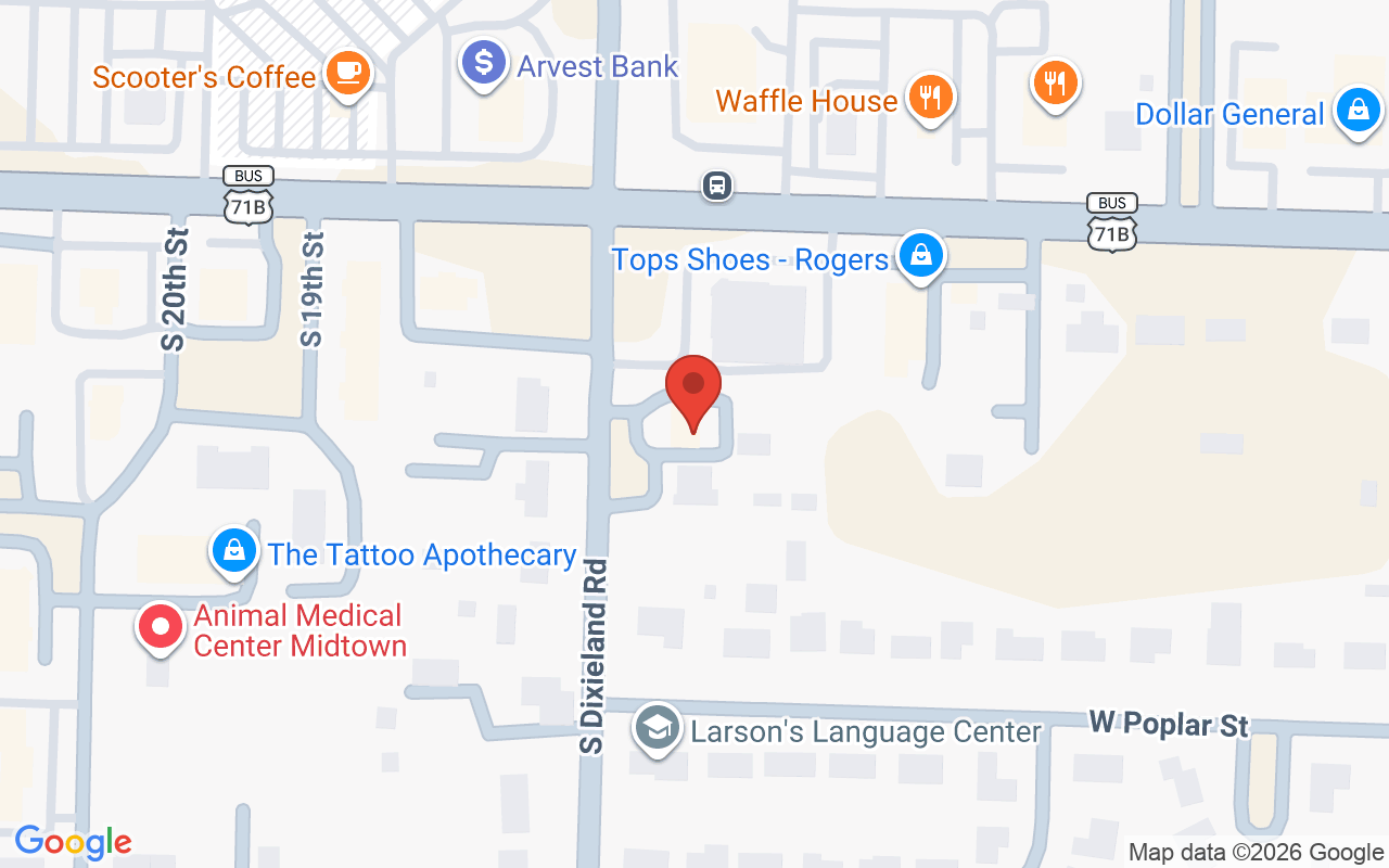 Map showing the location of Bloom Beauty Bar