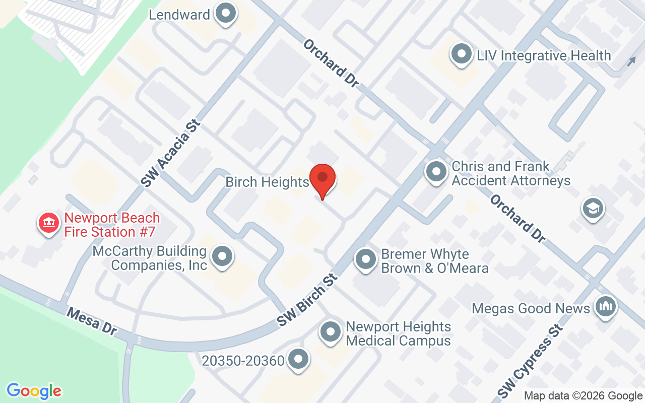 Map showing the location of Don’t Wait 2 Rejuvenate in Newport Beach, CA