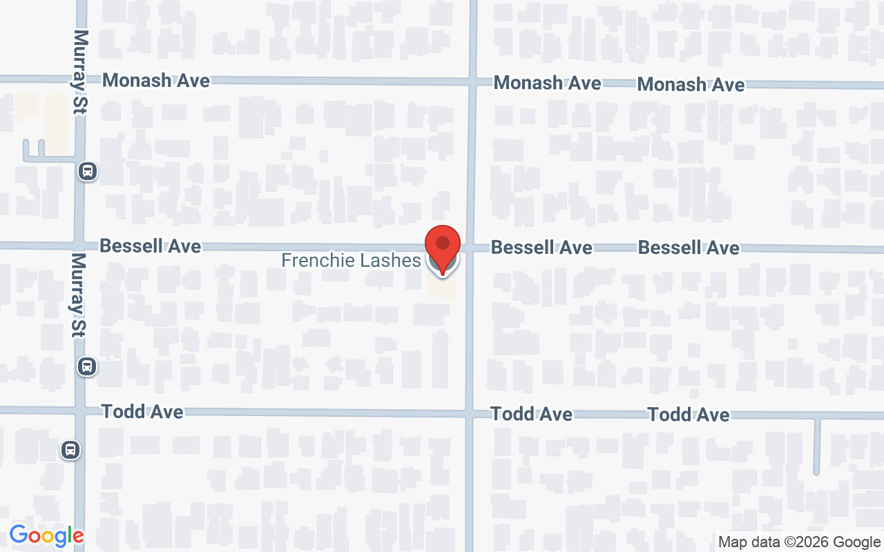 Map showing the location of Frenchie Lashes