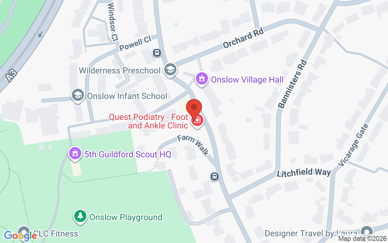 Map showing the location of D’s Hair Creations, Guildford