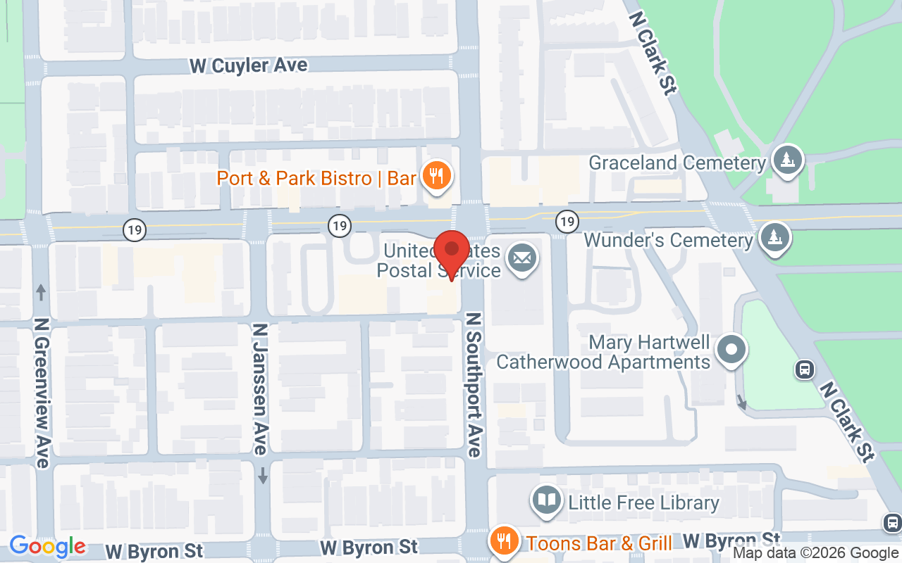 Map showing the location of Elite Chicago Facials
