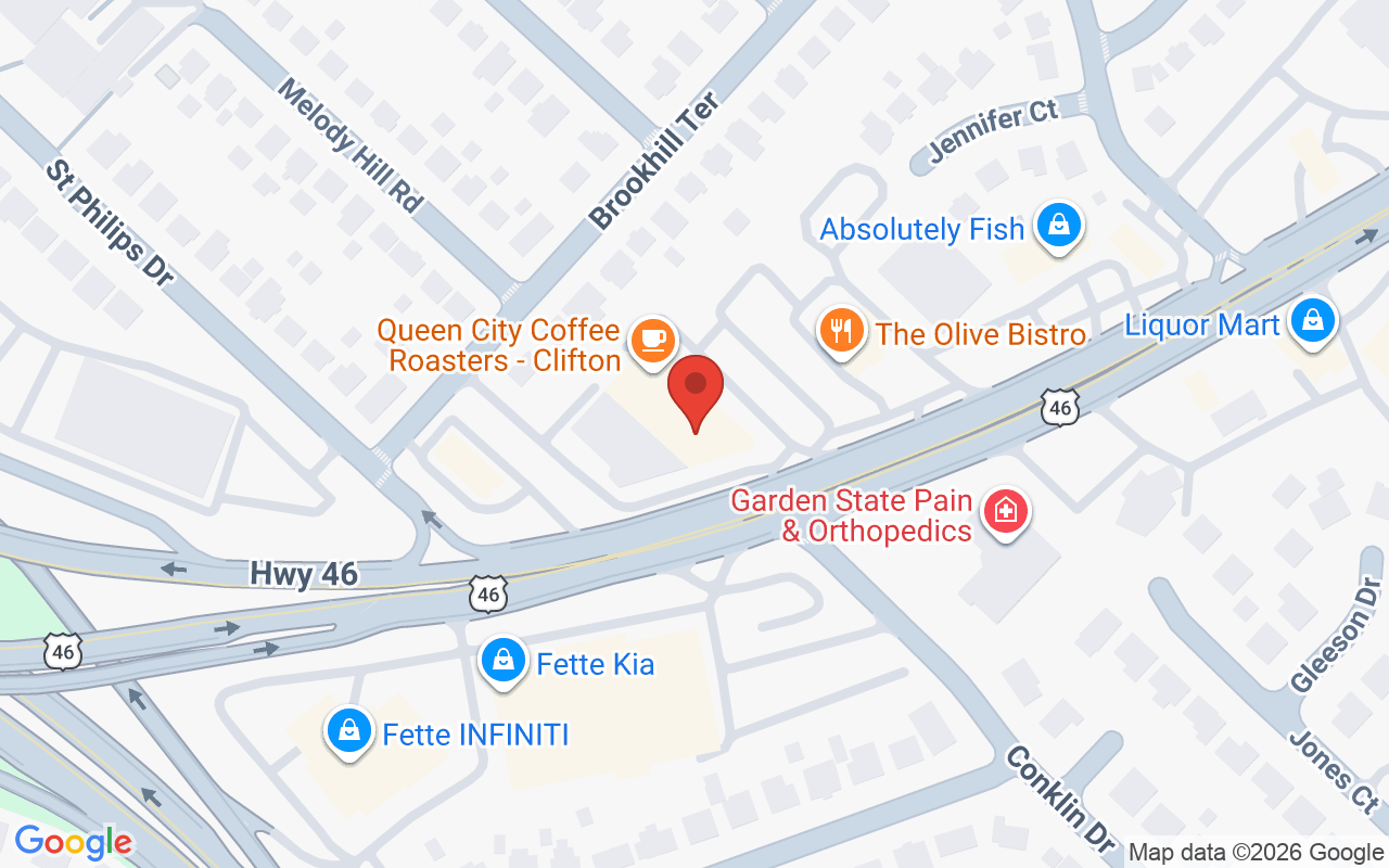 Map showing the location of Euro Tans and Spa