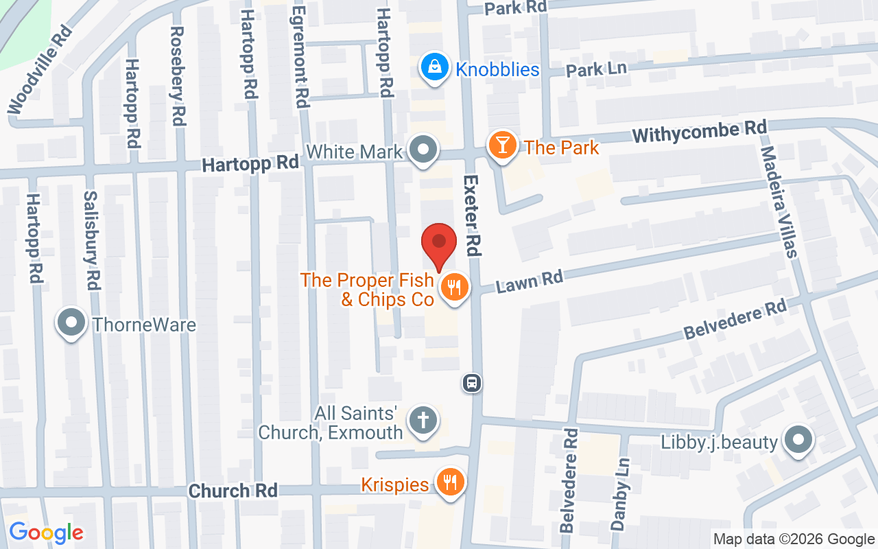 Map showing the location of The Beauty Room – Woodbury