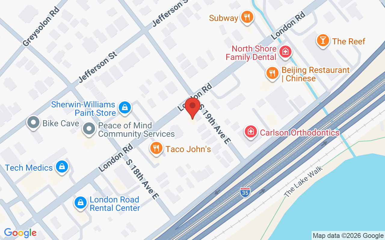 Map showing the location of London Rayne Salon