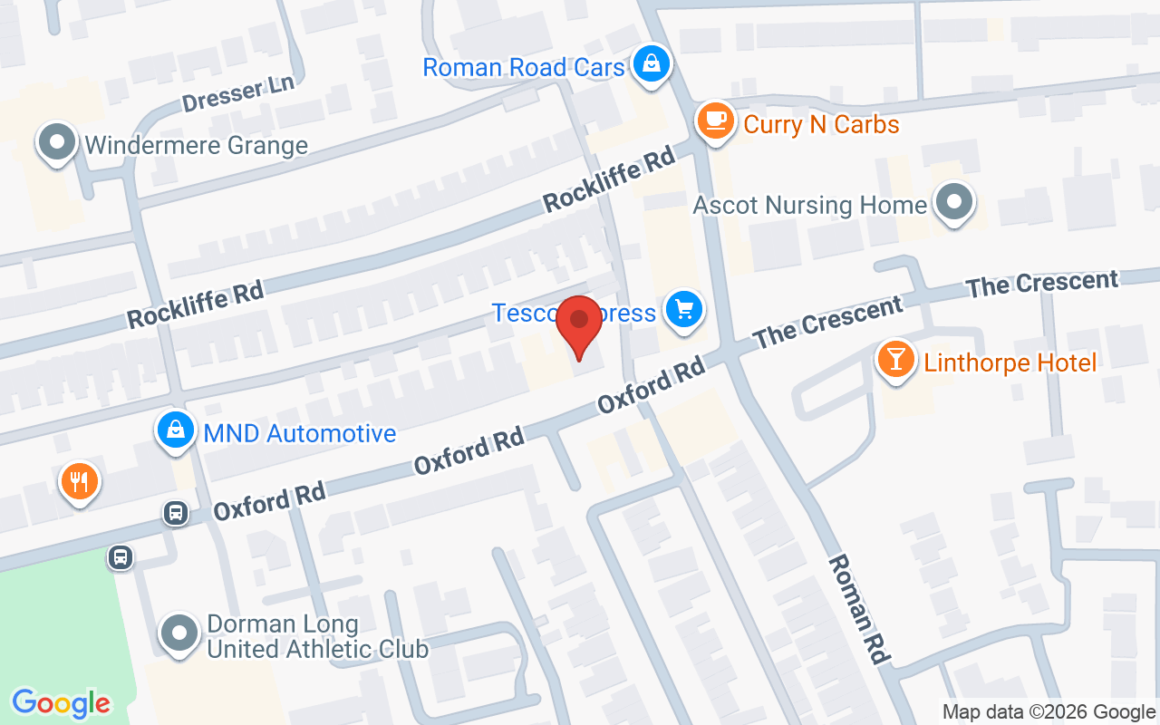Map showing the location of Emporium Aesthetics & Beauty Salon in Middlesbrough