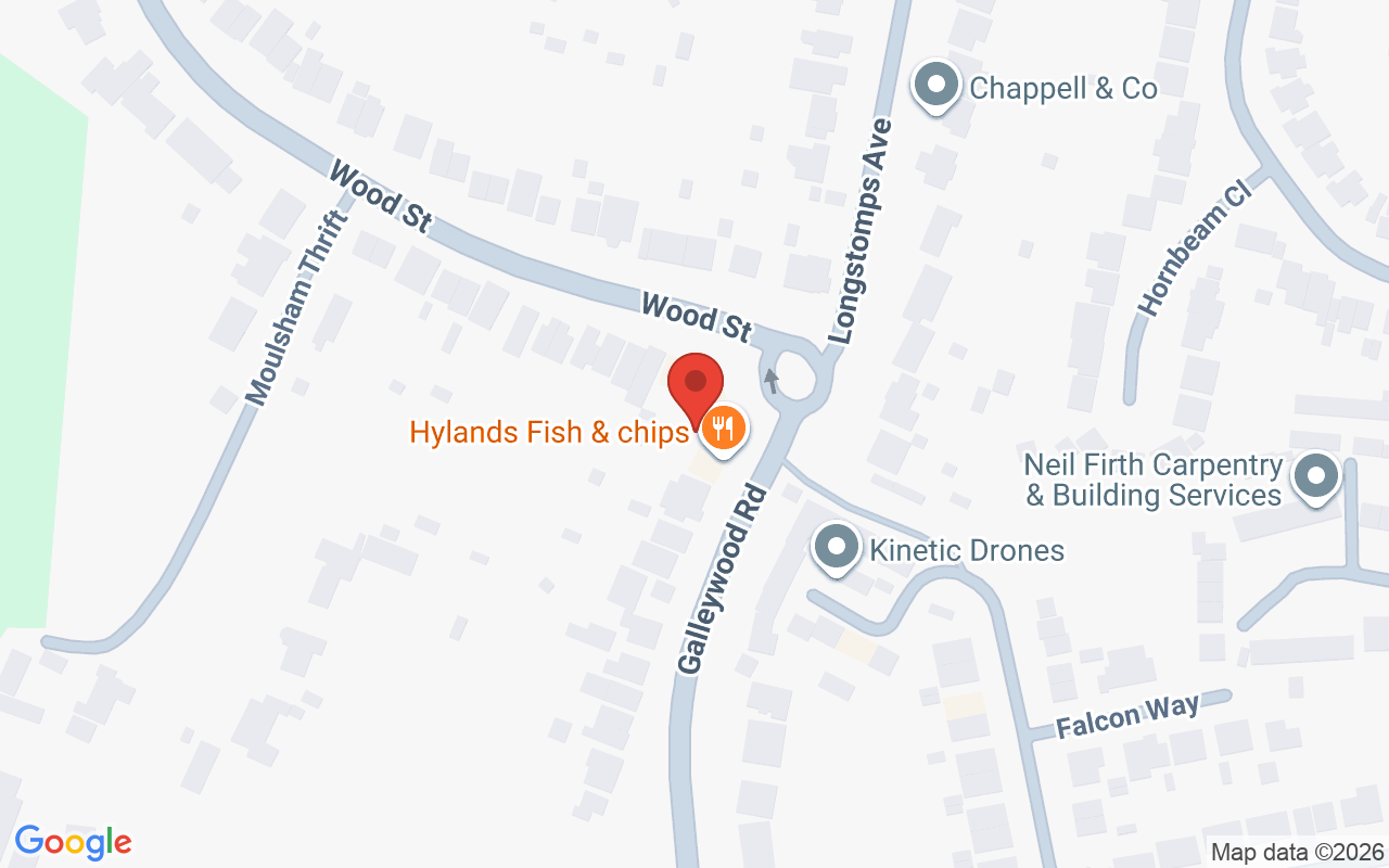 Map showing the location of Mane Attraction Chelmsford