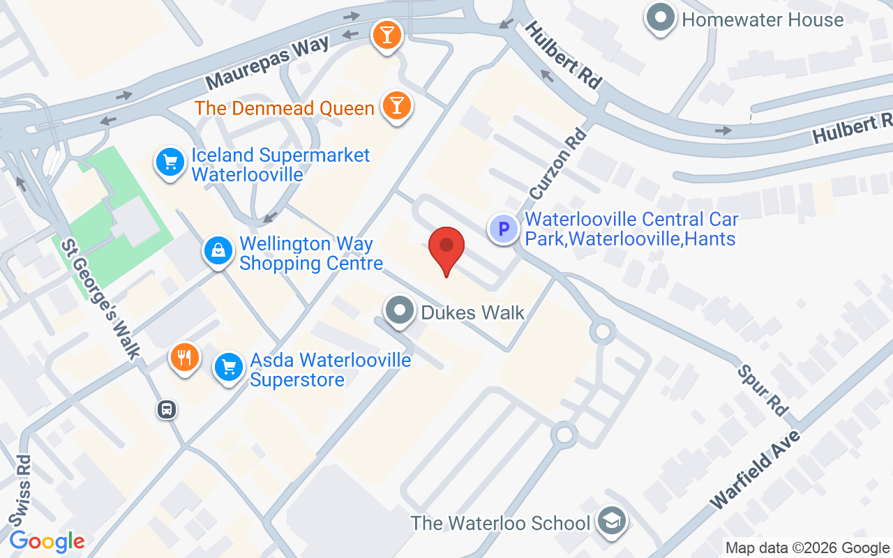 Map showing the location of Upstairs Downstairs