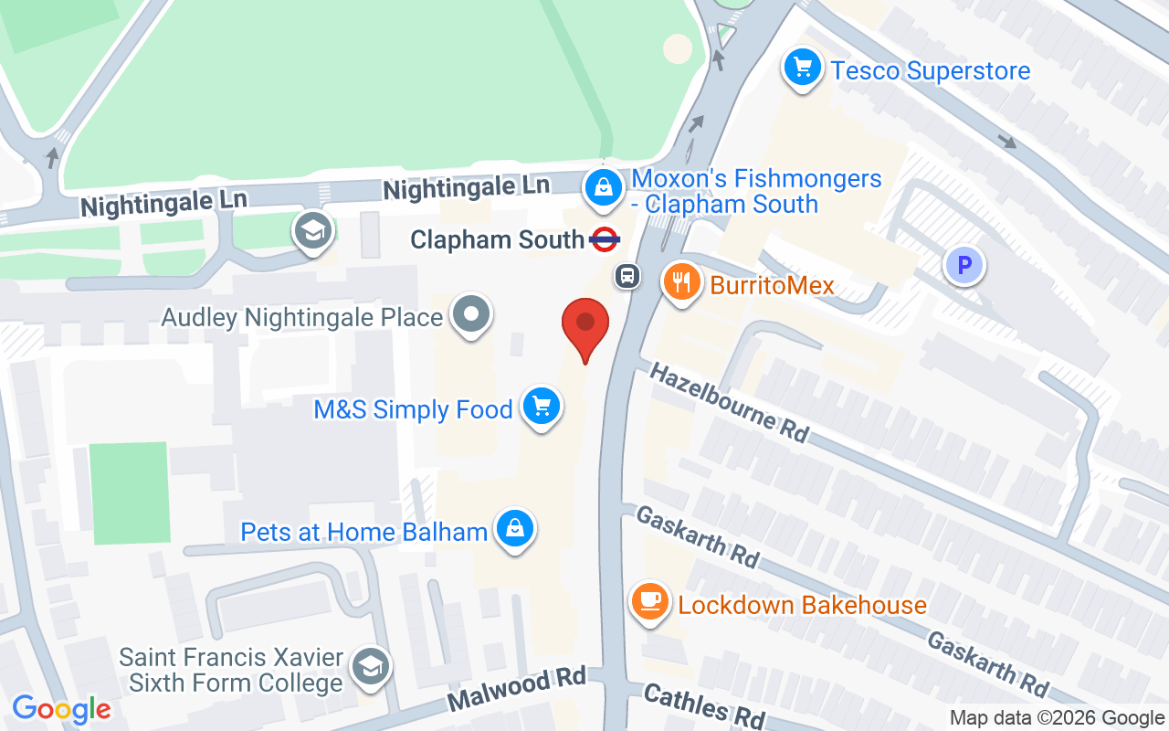 Map showing the location of Bellissima Treatments Ltd