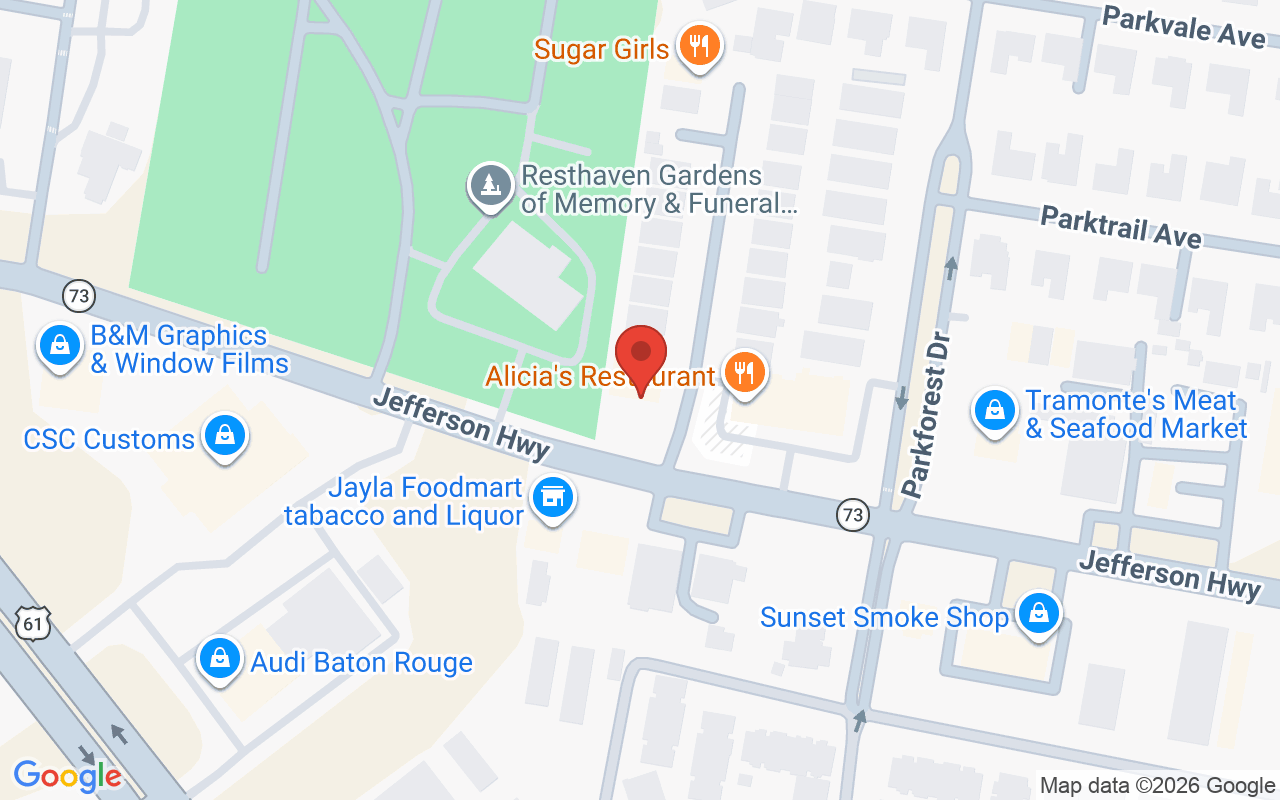 Map showing the location of Hair Tamers Studio
