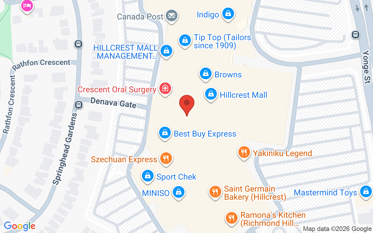Map showing the location of Ten Spot Hill Crest Mall