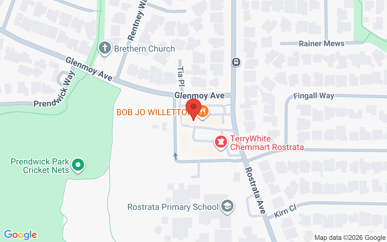 Map showing the location of 3/46 ROSTRATA AVE, WILLETTON WA 6155, AUSTRALIA