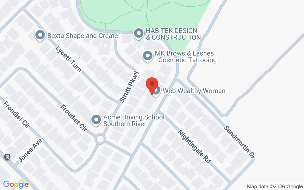 Map showing the location of Bronwyn Lunderstedt Perth & SW WA