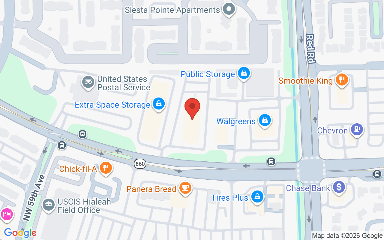 Map showing the location of 5901 NW 183rd St STE348, Hialeah, FL 33015, United