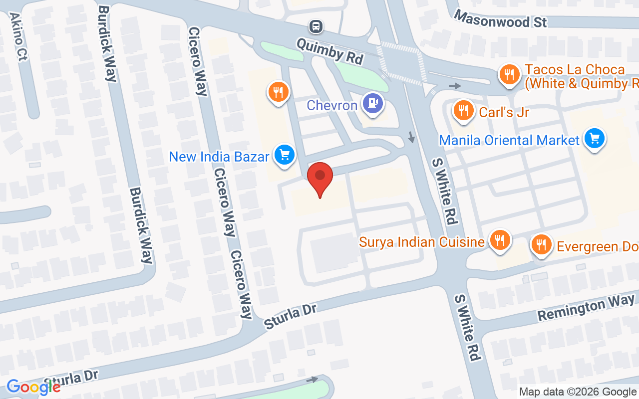 Map showing the location of Top Notch Beauty Lounge