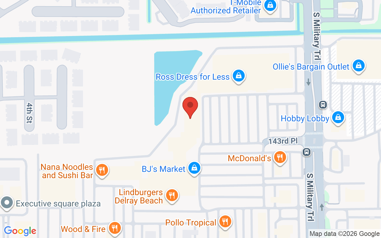 Map showing the location of Delray Beach FL Brazilian Waxing by Val