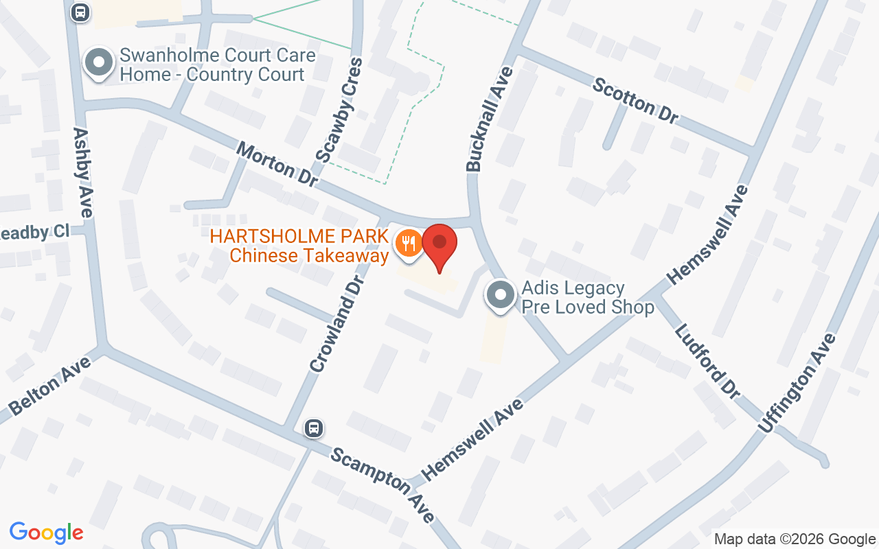 Map showing the location of Tom’s Barbers, Lincoln