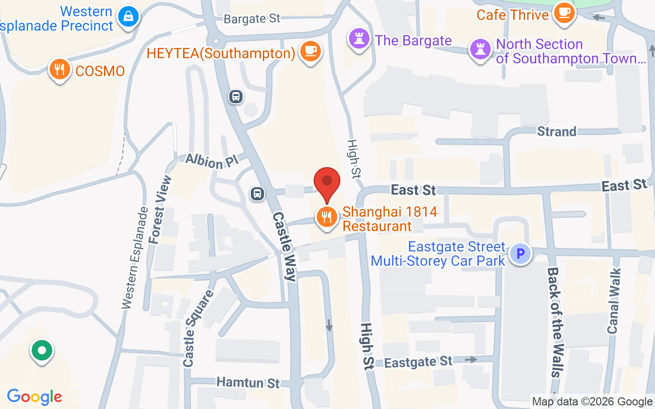 Map showing the location of Southampton IPL Experts