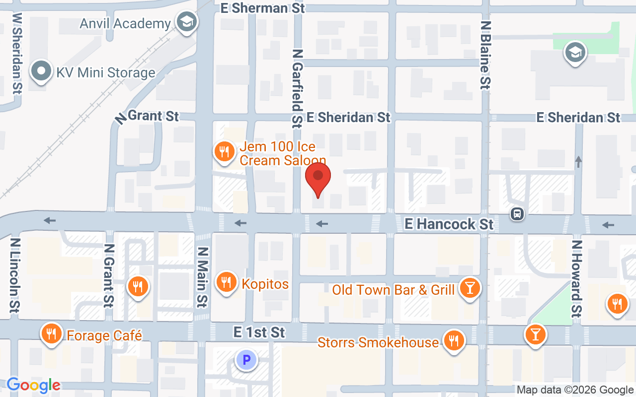 Map showing the location of Trinity Salon Newberg