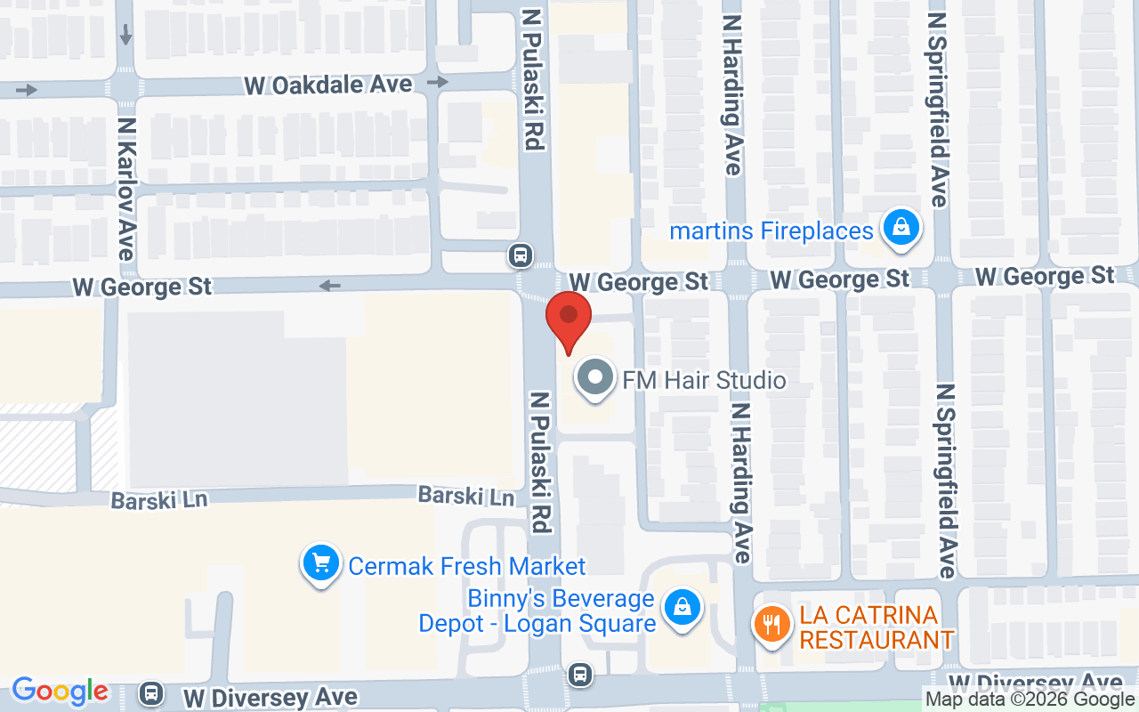 Map showing the location of The Bridal Beauty Team
