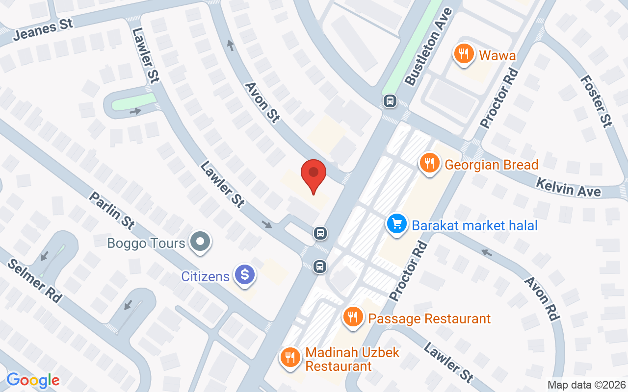 Map showing the location of J’adore Palace