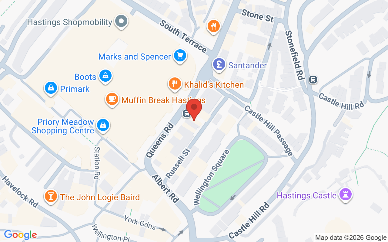 Map showing the location of Valhalla Hair Salon