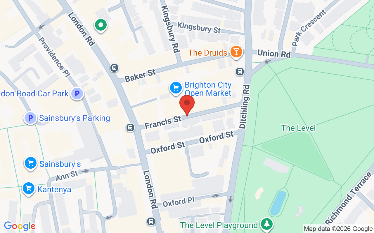 Map showing the location of Yukoholistic, Brighton