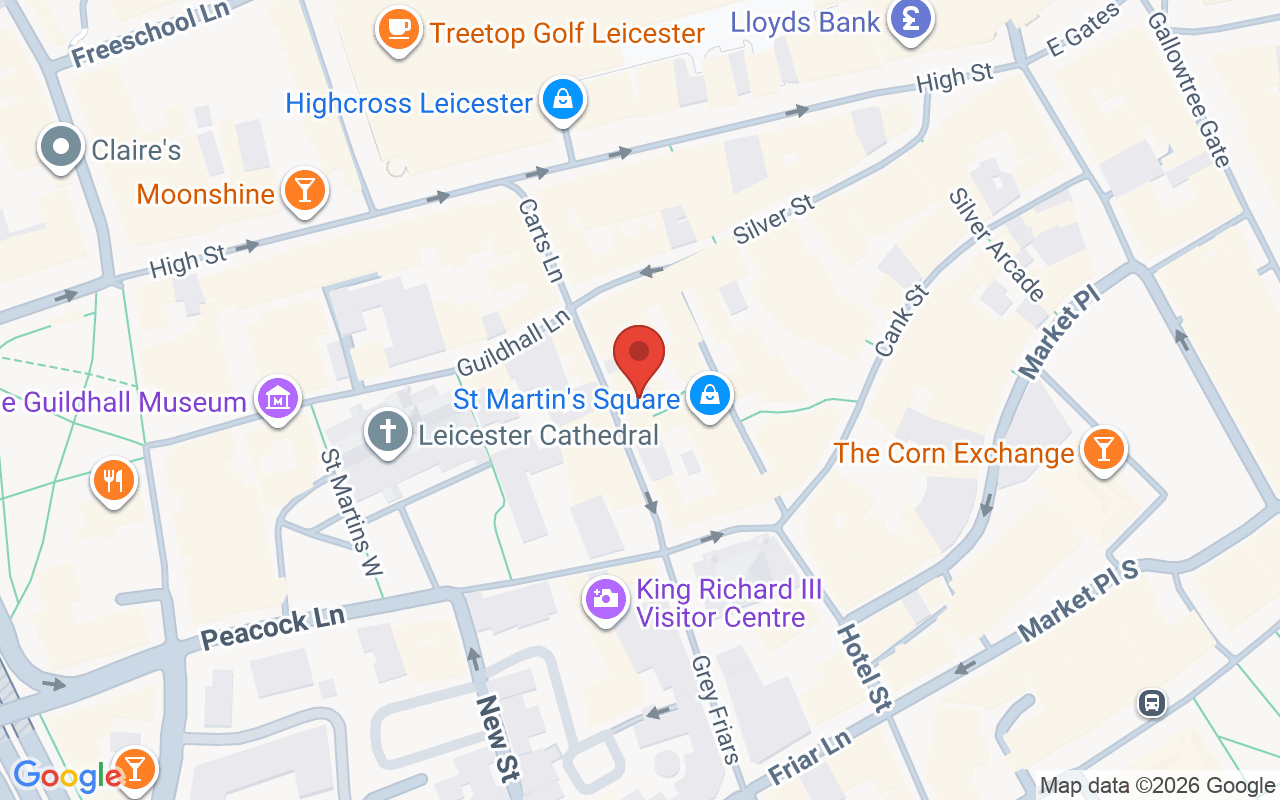 Map showing the location of City Laser & Skin Clinic, Leicester