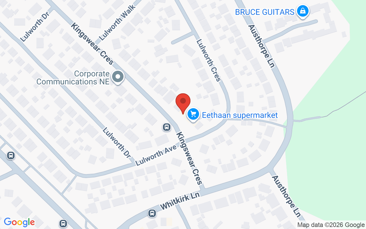 Map showing the location of Hair Xchange