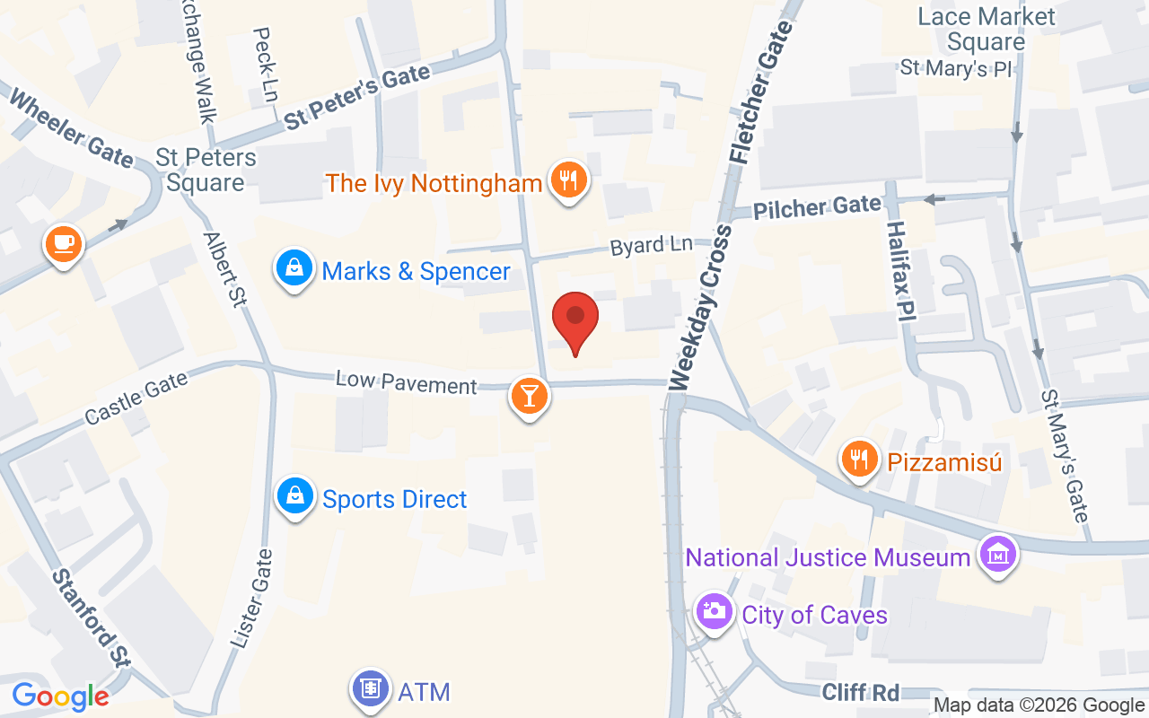 Map showing the location of Urban Therapy